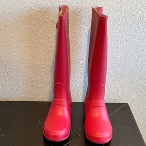 Cape Robbin Bold Red Knee-High Rain Boots